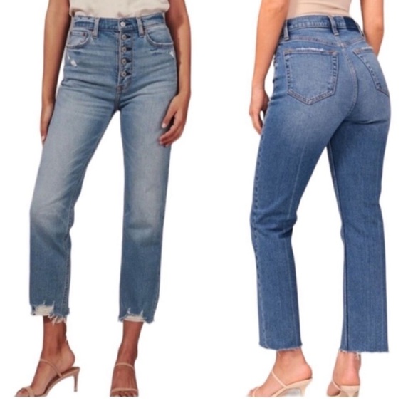 Abercrombie & Fitch super skinny ankle Black Women's Jeans sz 16 high rise - Picture 1 of 5